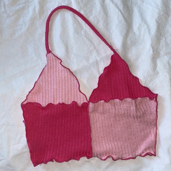 Color-Block Ruffled Halter Top Set - Picture 4 of 7